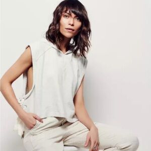 Free People FP Beach Dream Terry Tank Pullover Sleeveless Hoodie